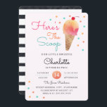 Ice Cream Party Kids Rosa Birthday-inbjudan Inbjudningar<br><div class="desc">Roligtens färglösa rosa,  orange- och mintglass och konfektyrdesign. Matchande samling i Little Bayleigh Store.</div>
