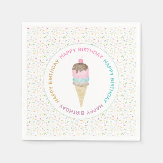 Ice Cream Party Napkins Pappersservett