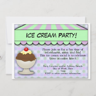 Ice Cream Party, Pastel Sweet Shoppe Inbjudningar