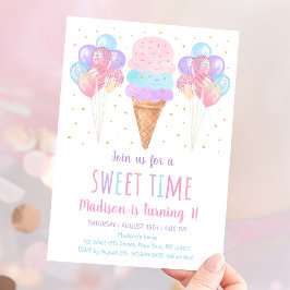 Ice Cream Pastel Birthday Inbjudningar