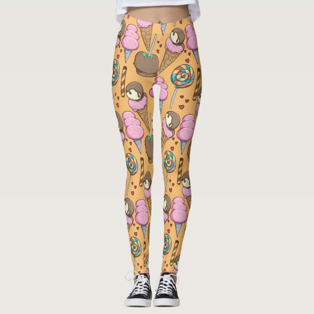 Ice cream pattern | Lollies pattern | lollipop 26 Leggings (Framsida)