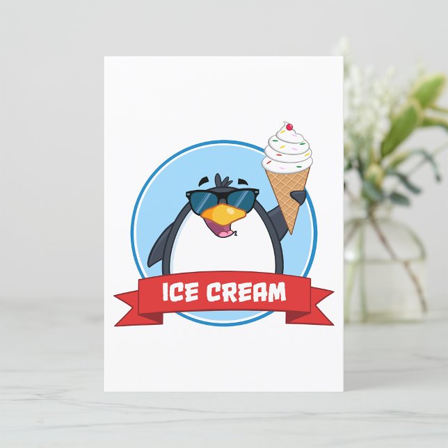 Ice Cream Penguin Inbjudningar (Skapare uppladdad)