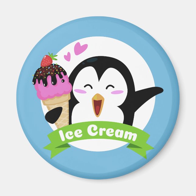 Ice Cream Penguin magnet (Framsidan)