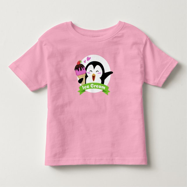 Ice Cream Penguin-skjortor och jacka T Shirt (Framsida)