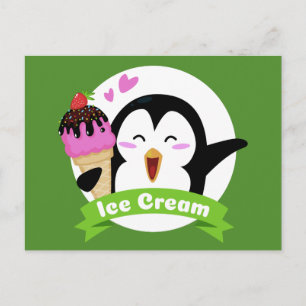 Ice Cream Penguin-vykort Vykort