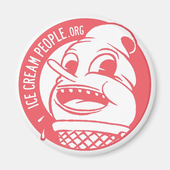 Ice Cream People "retro logotyp" Magnet (Framsidan)