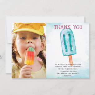 Ice Cream Photo Birthday Tack Kort