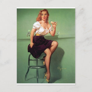 Ice Cream Pin Up Vykort