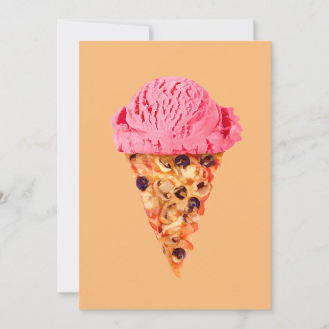 Ice Cream Pizza-platta kort (Framsida)