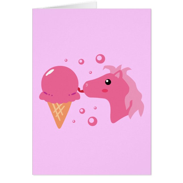 Ice Cream Pony Hälsningskort (Framsidan)