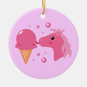 Ice Cream Pony Julgransprydnad Keramik
