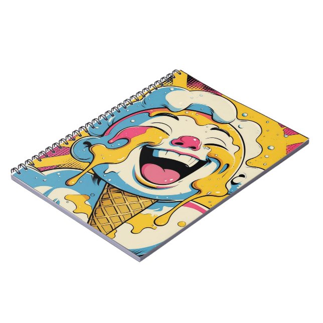 Ice Cream Pop Art Explosion Notebook Anteckningsbok (Vänstra Sidan)