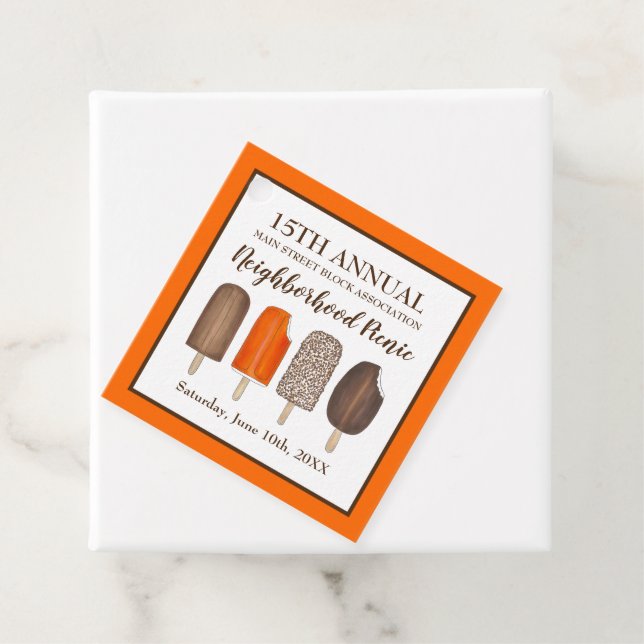 Ice Cream Pops Pub Popsicle Creamsicle Picnic Gåvor Etiketter (På plats)