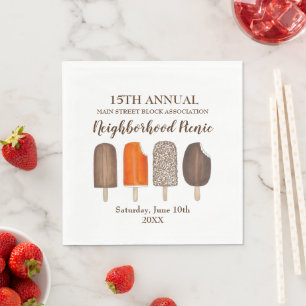 Ice Cream Pops Pub Popsicle Creamsicle Picnic Pappersservett