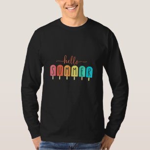 Ice Cream Popsicle Ice Lolly Hej Summer Vacacation T Shirt