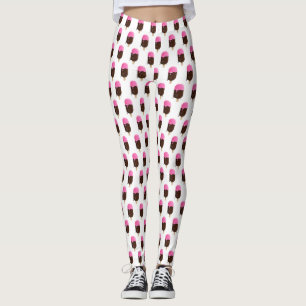 Ice Cream Pub med jordberry Topping Mönster Leggings