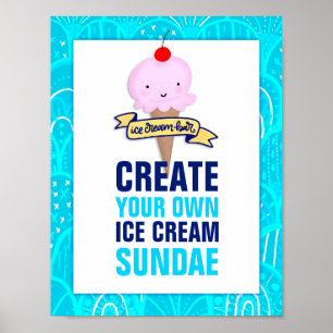 Ice Cream Pub, Skapa din egen sön, signera Poster