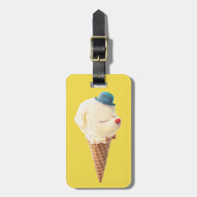 Ice Cream Puppy - Söt och kyl Bagagebricka (Vertikal Framsida)