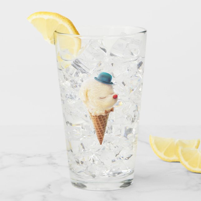 Ice Cream Puppy - Söt och kyl Glaskopp (Framsida Ice)