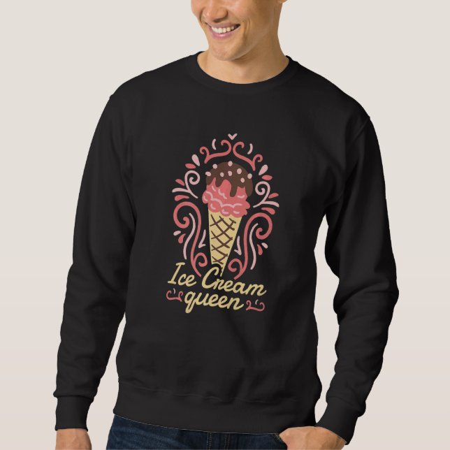 Ice Cream Queen Lång Ärmad Tröja (Framsida)