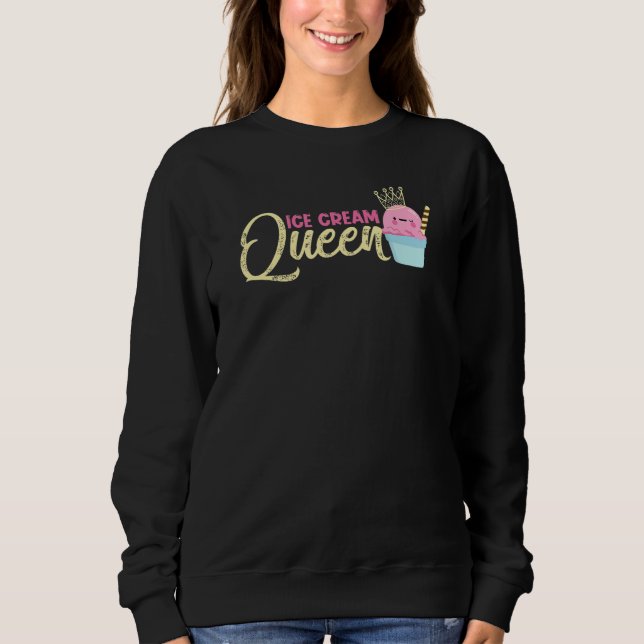 Ice Cream Queen Matching Ice Cream Costume for Fam T Shirt (Framsida)