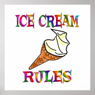 Ice Cream Regler Poster