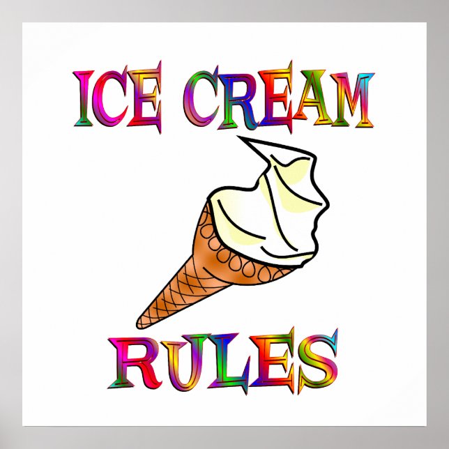 Ice Cream Regler Poster (Framsidan)