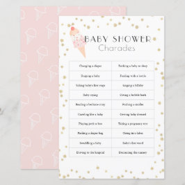 Ice Cream Rosa Baby Shower Charades
