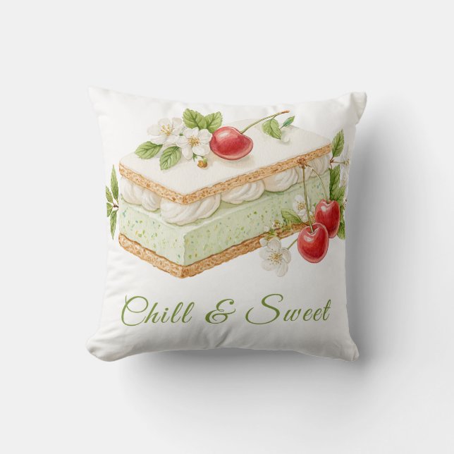 Ice Cream Sandwich Day Watercolor Kudde (Framsida)