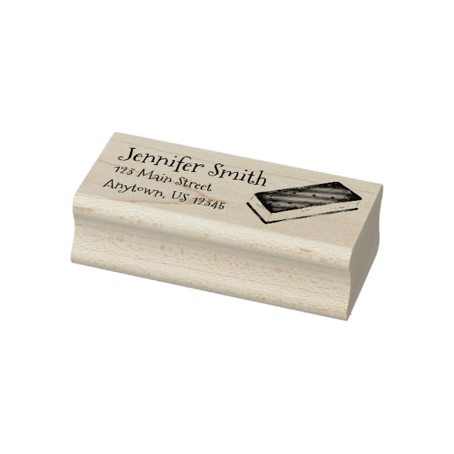 Ice Cream Sandwich Foodie Personlig Adress Stämpel (Stämpel)