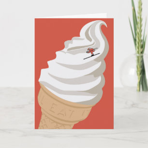 Ice Cream Santa Helgkort