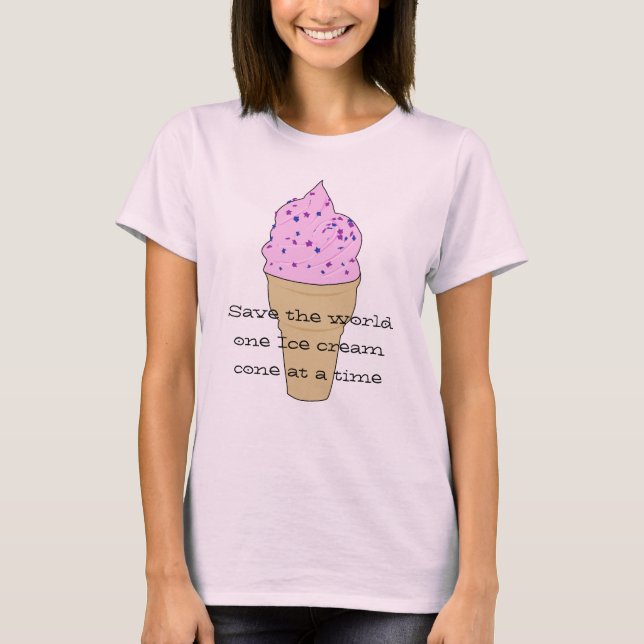 Ice Cream Saves Tee Shirt (Framsida)