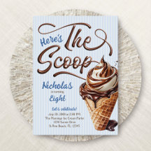 Ice Cream Scoop Boys Birthday