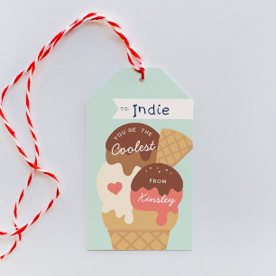 Ice Cream Scoop Classroom Valentine Day Presentetikett