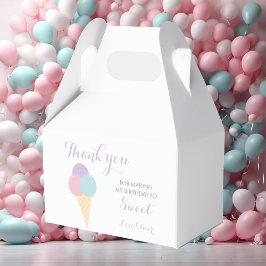 Ice Cream Scoop Pastel Colorful födelsedagsfest Presentaskar