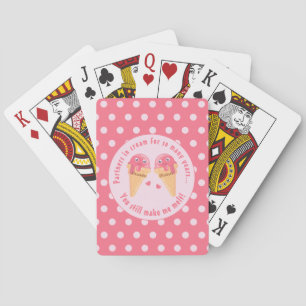 Ice Cream Scoops Cute Romantic Valentine Day Casinokort