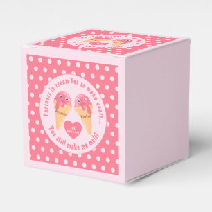Ice Cream Scoops Cute Romantic Valentine Day Presentaskar