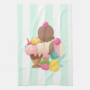 Ice Cream Scoops med Sprinkles Kökshandduk