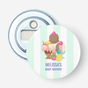 Ice Cream Scoops with Sprinkles Baby Shower Flasköppnare