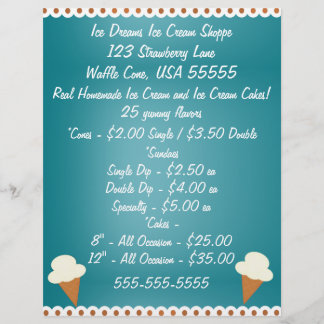 Ice Cream Shop Business Flyer