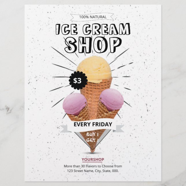 Ice Cream Shop Flyer (Framsidan)