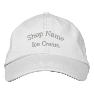 Ice Cream Shop Namn Embroized Hat Broderad Keps