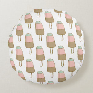 Ice Cream Shop-Noveltyn, sommar Rund Kudde