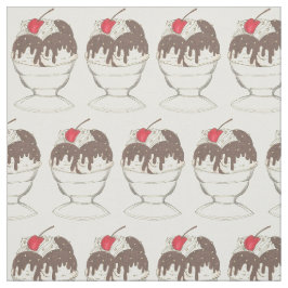 Ice Cream Shoppe Hett Fudge Cherry Sundae Dessert Tyg