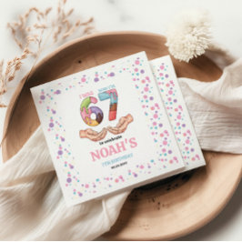 Ice Cream “Six Seven” 7th Birthday Party for Kids Pappersservett