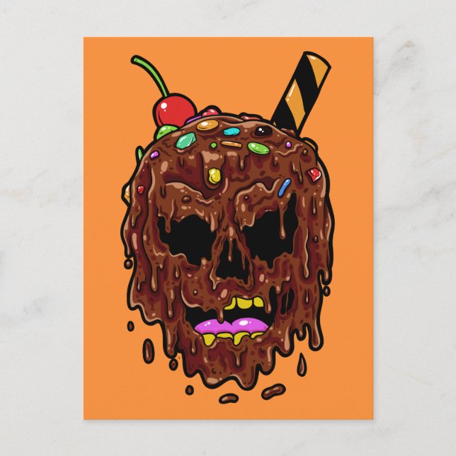 Ice Cream Skull-vykort Vykort (Framsida)