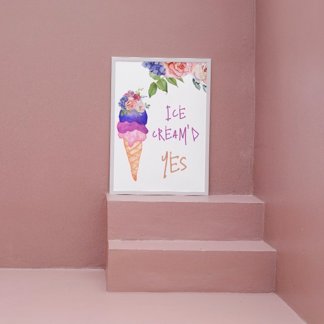 Ice Cream skulle ja Möhippa att hon är uppskurna Poster (Skapare uppladdad)
