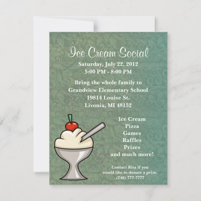 Ice Cream Social Flyer (Framsida)