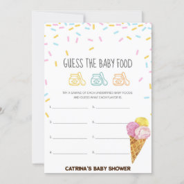 Ice Cream Sprinkle Baby Shower - Editable Namn, 5x Inbjudningar