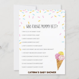 Ice Cream Sprinkle Baby Shower - Editable Namn, 5x Inbjudningar